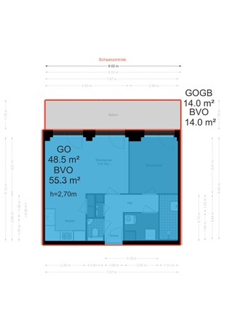 Floorplan - VOC-kade 92, 1018 LG Amsterdam